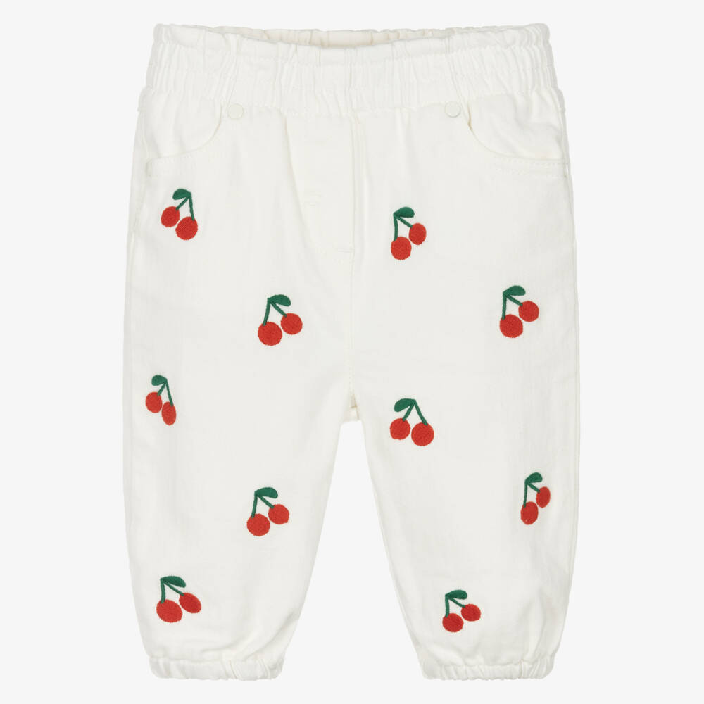 Stella McCartney Kids-Кремовые мягкие джинсы для девочек | Childrensalon Outlet