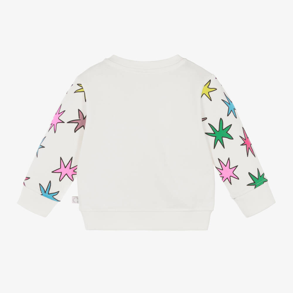 Stella McCartney Kids-Girls Ivory Starry Sweatshirt | Childrensalon Outlet