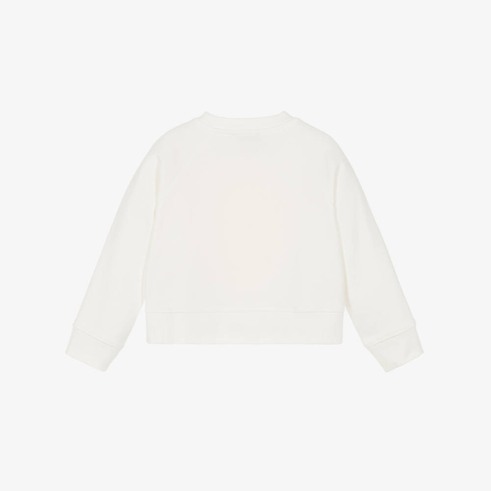 Stella McCartney Kids-Girls Ivory & Sunshine Logo Sweatshirt | Childrensalon Outlet