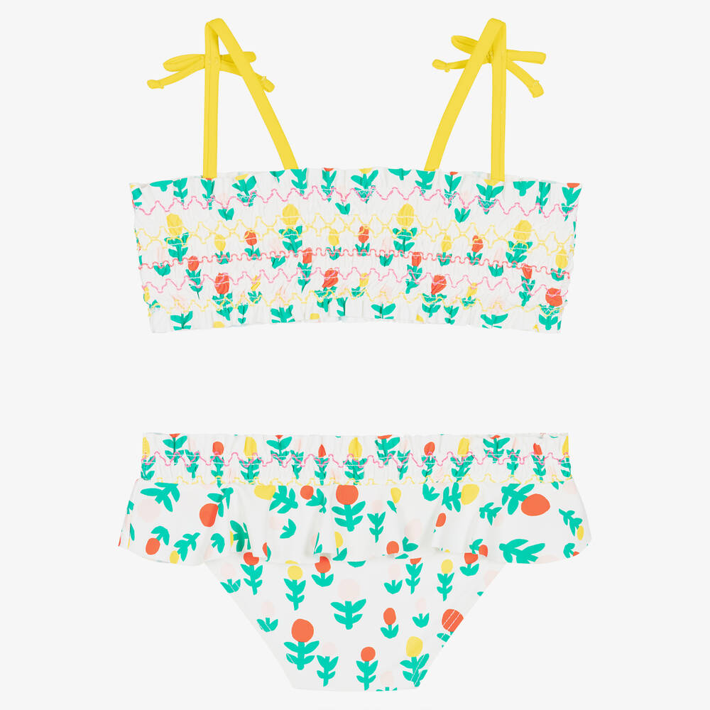 Stella McCartney Kids-Girls Ivory & Yellow Floral Bikini | Childrensalon Outlet