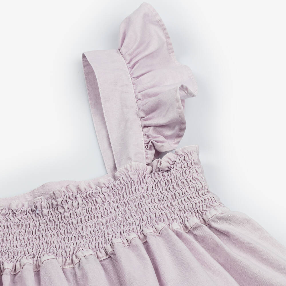 Stella McCartney Kids-Girls Lavender Cotton Floral Dress | Childrensalon Outlet