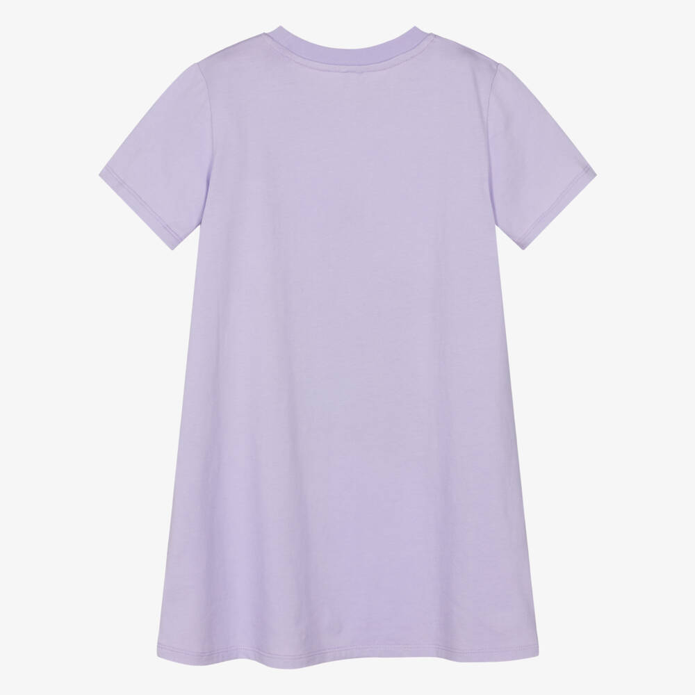 Stella McCartney Kids-Платье футболка из хлопка лаванда для девочек | Childrensalon Outlet