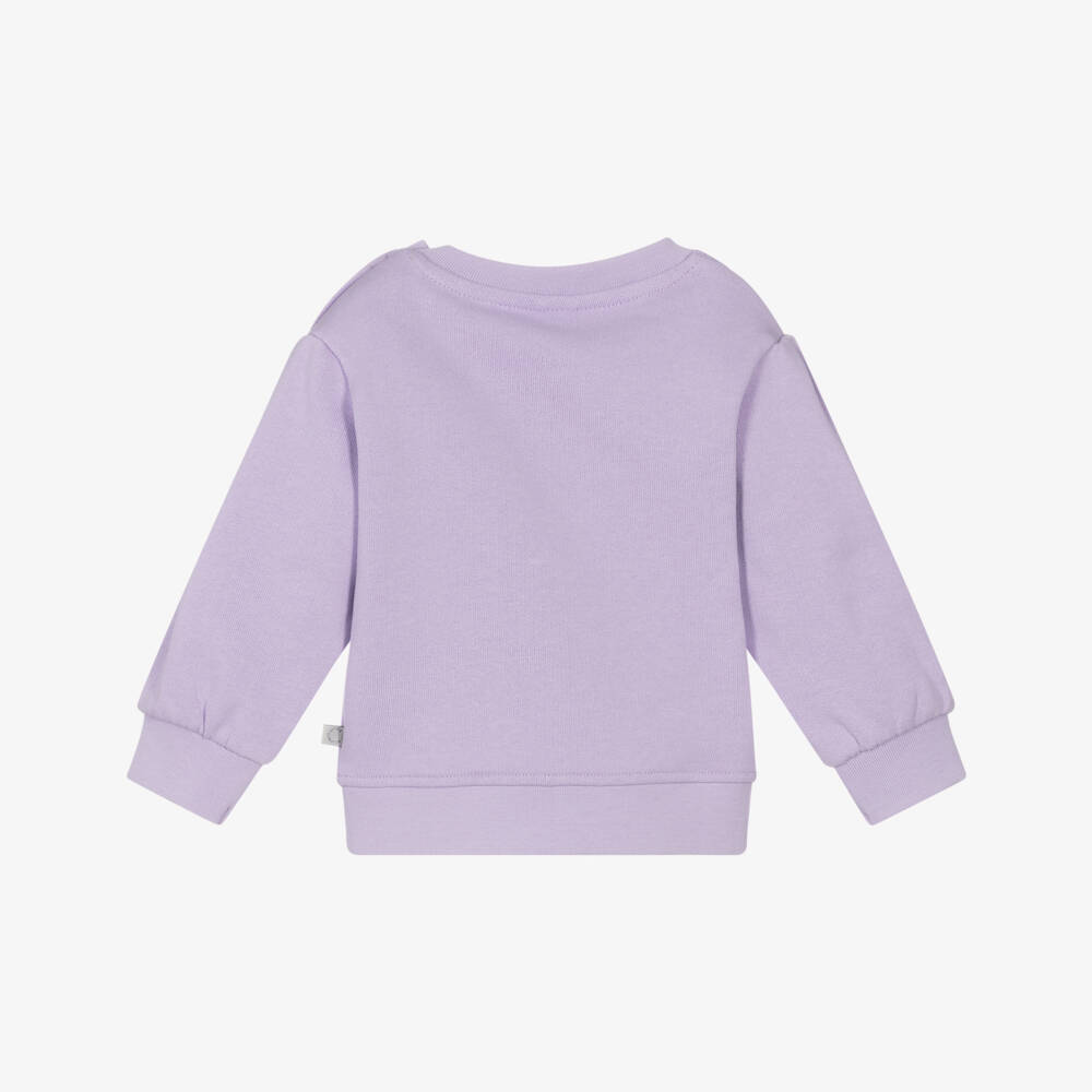 Stella McCartney Kids-Girls Lavender Heart Print Sweatshirt | Childrensalon Outlet
