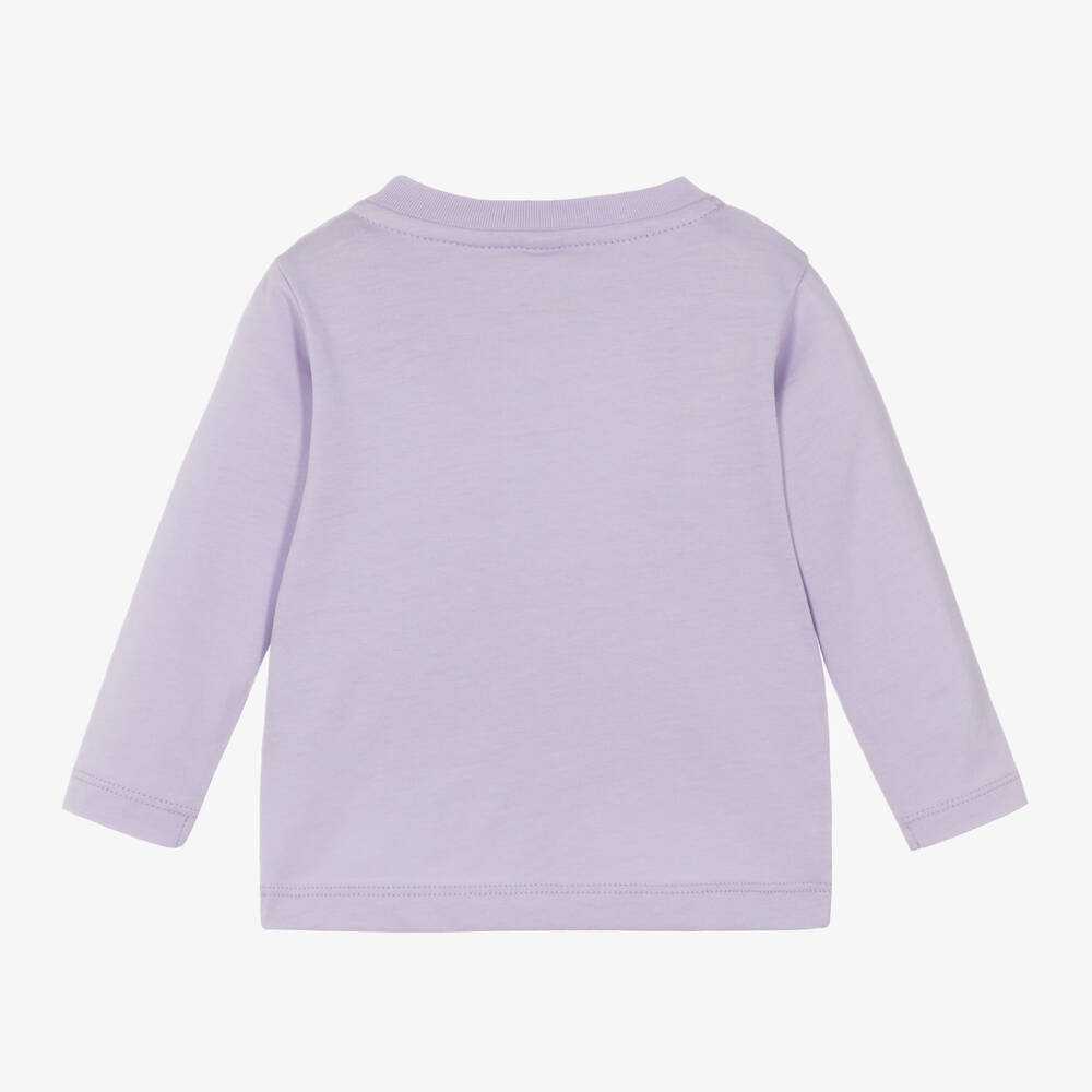 Stella McCartney Kids-Girls Lavender Organic Cotton Tee | Childrensalon Outlet