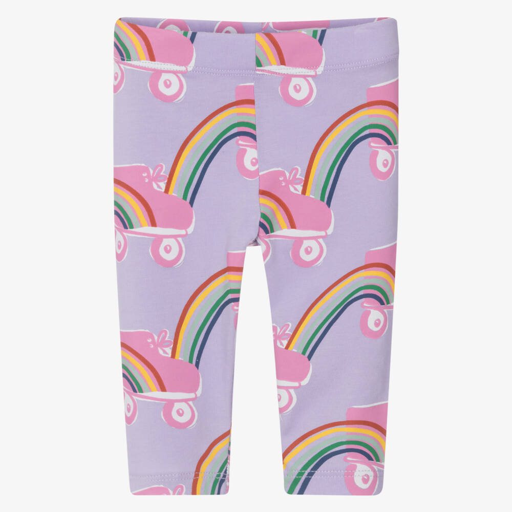 Stella McCartney Kids-Леггинсы с узором в стиле фантазии для девочек лавандовые | Childrensalon Outlet