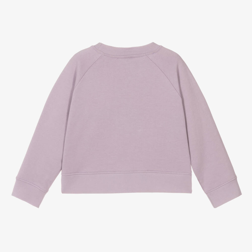 Stella McCartney Kids-Girls Lilac Cotton Pom-Pom Jumper | Childrensalon Outlet