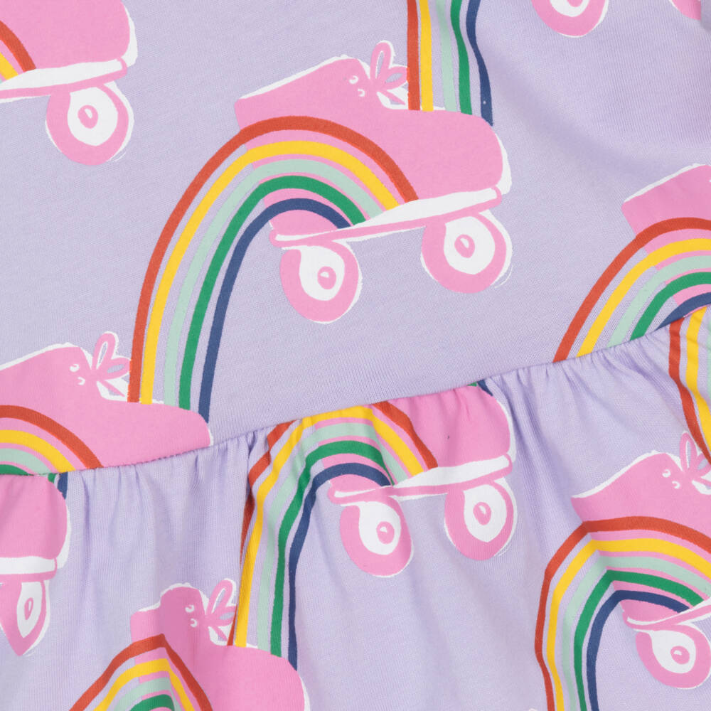 Stella McCartney Kids-Girls Lilac Cotton Skater Dress | Childrensalon Outlet