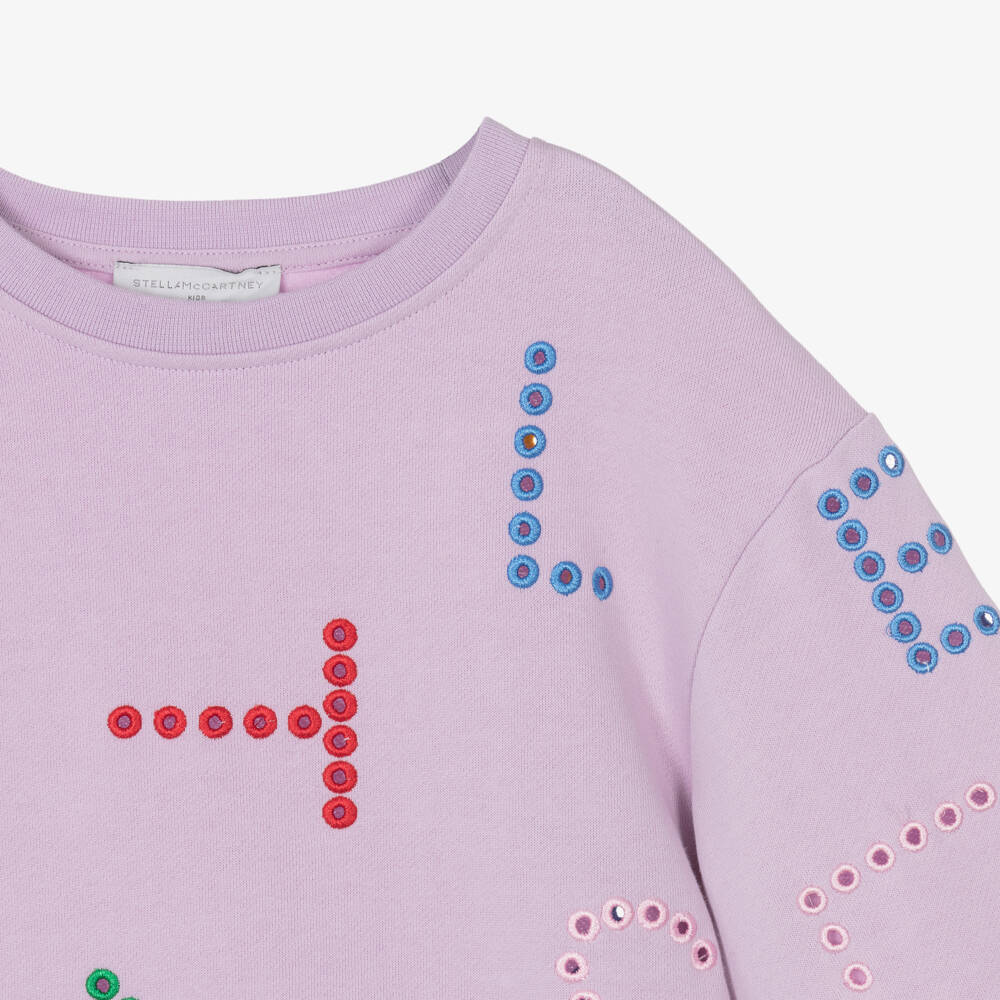 Stella McCartney Kids-Girls Lilac Cotton Tracksuit Set | Childrensalon Outlet