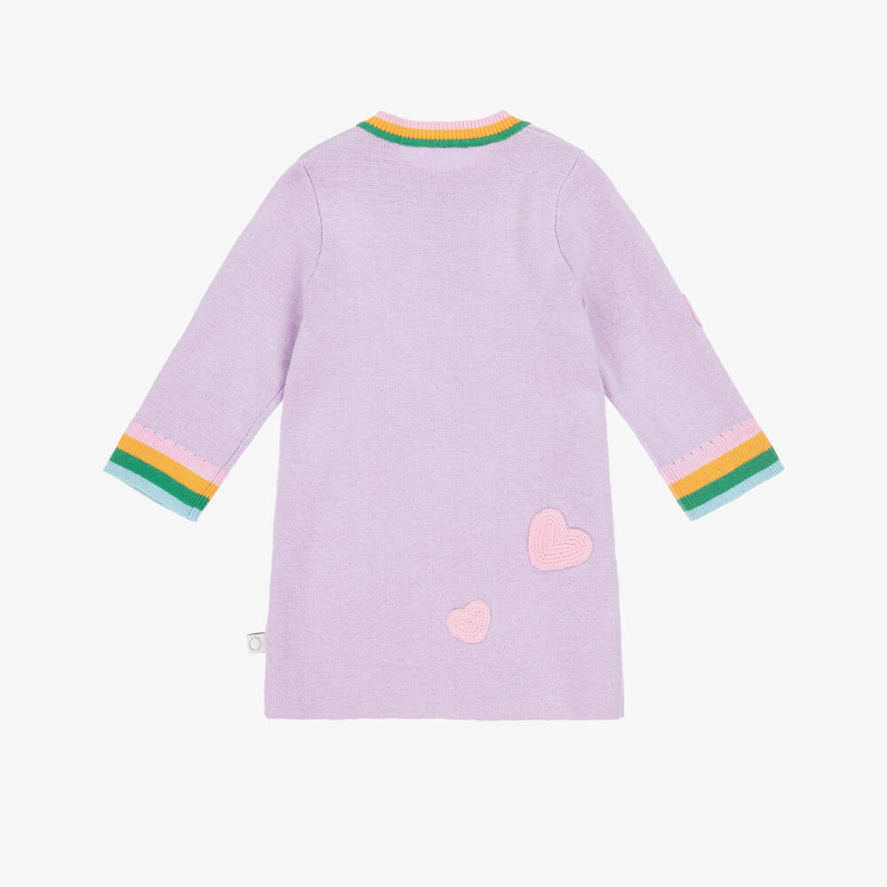 Stella McCartney Kids-Платье трикотажное сиреневое Земля Солнце для девочек | Childrensalon Outlet