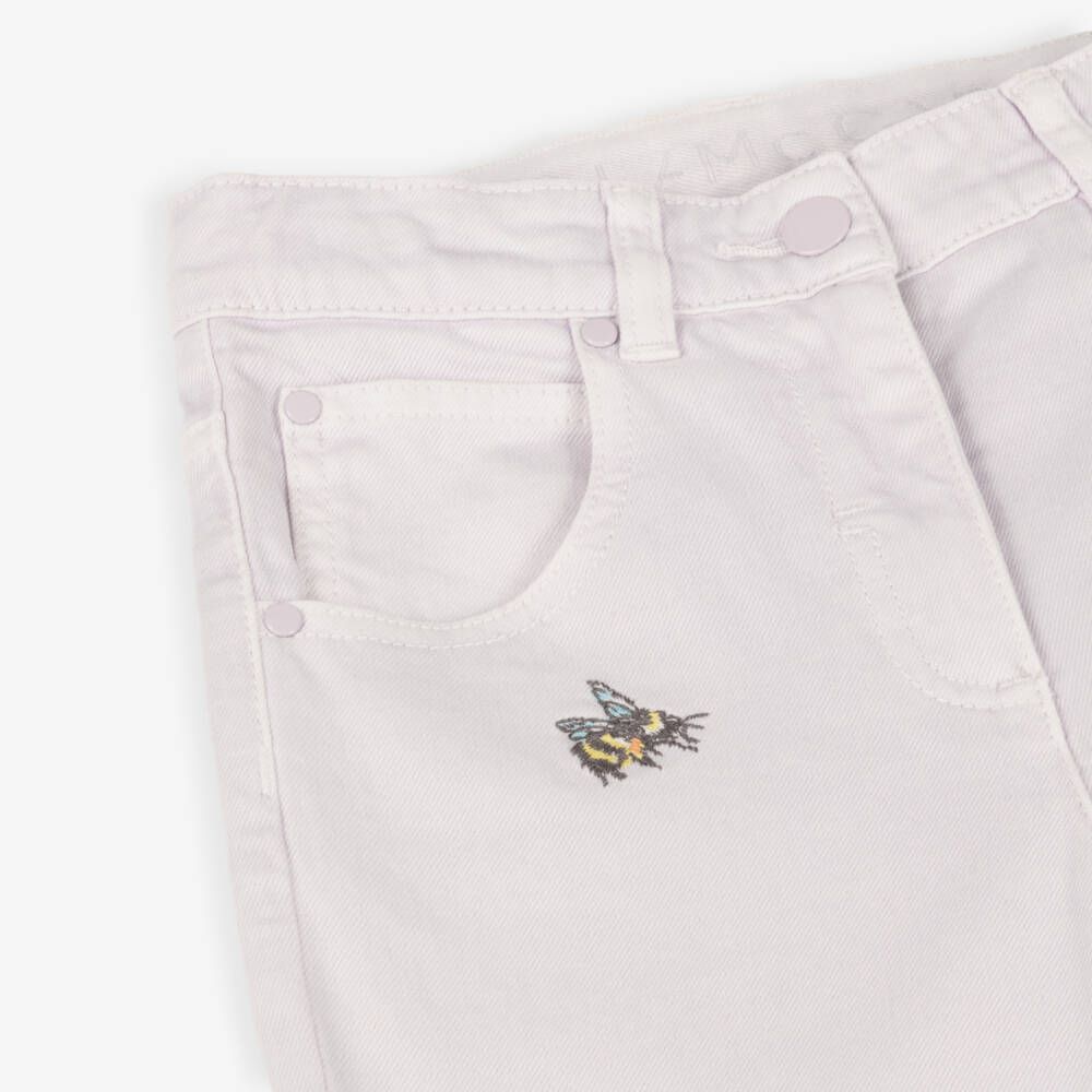 Stella McCartney Kids-Girls Lilac Floral Flair Pants | Childrensalon Outlet