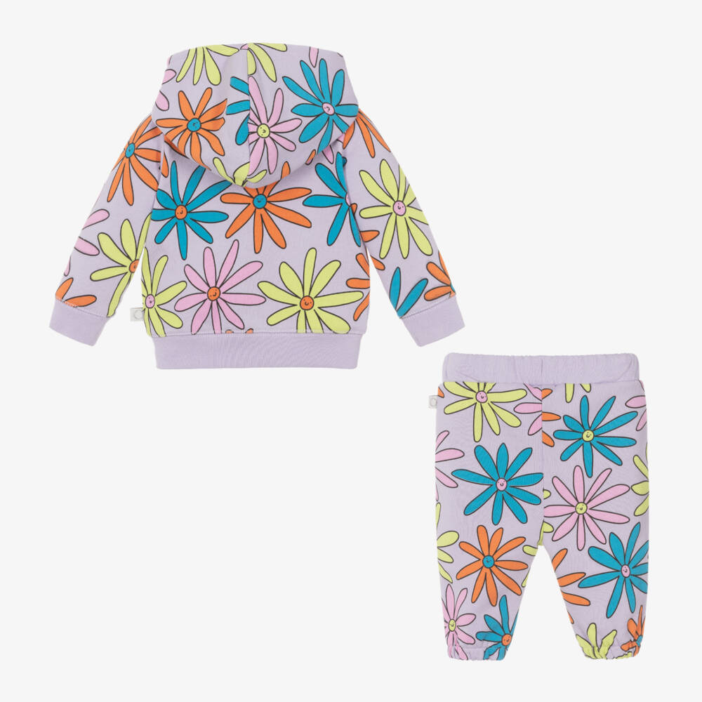 Stella McCartney Kids-Girls Lilac Floral Jersey Set | Childrensalon Outlet