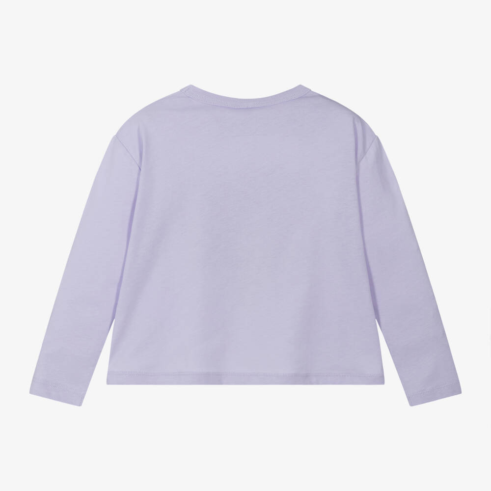 Stella McCartney Kids-Girls Lilac Organic Cotton Tee | Childrensalon Outlet