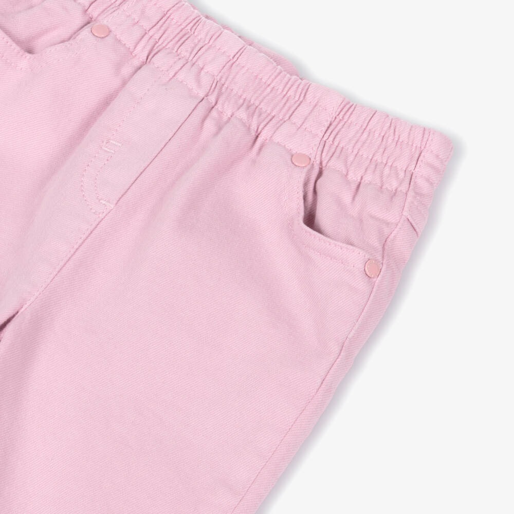 Stella McCartney Kids-Girls Lilac Pink Denim Jeans With Scalloped Hems | Childrensalon Outlet