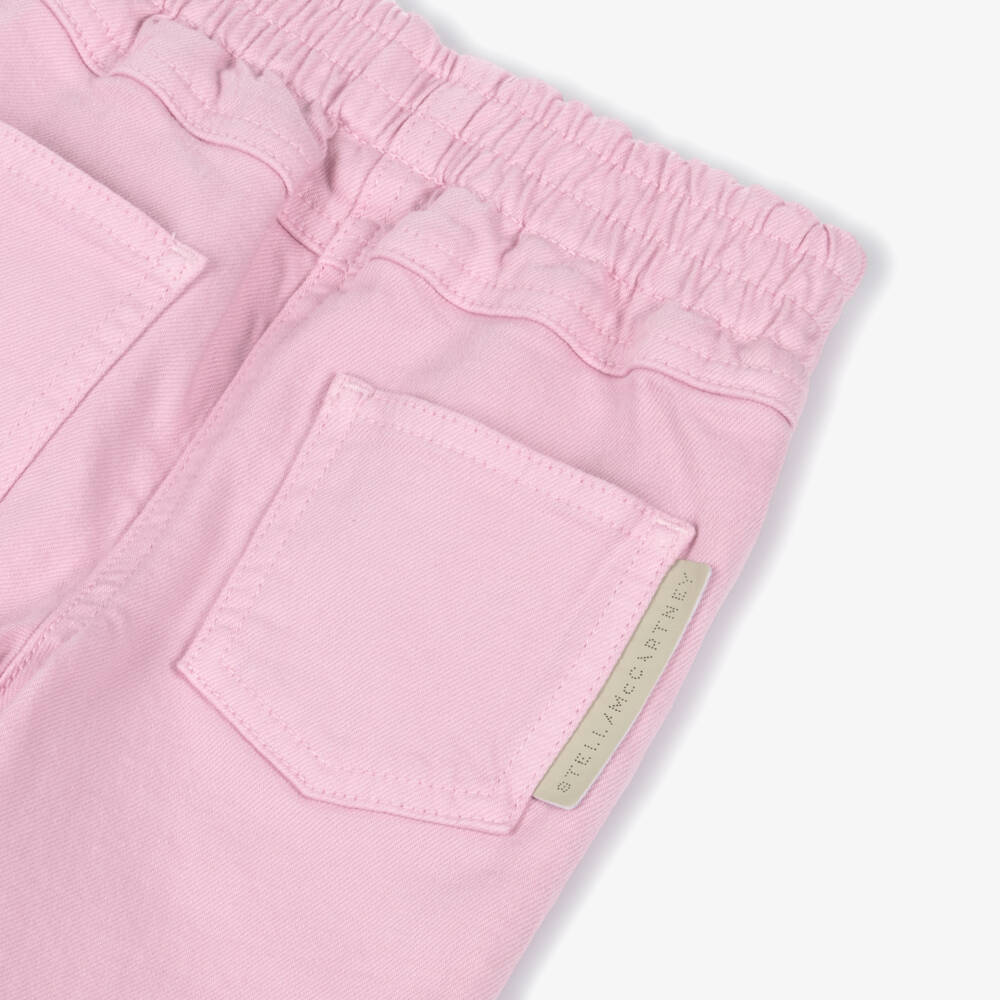 Stella McCartney Kids-Girls Lilac Pink Denim Jeans With Scalloped Hems | Childrensalon Outlet