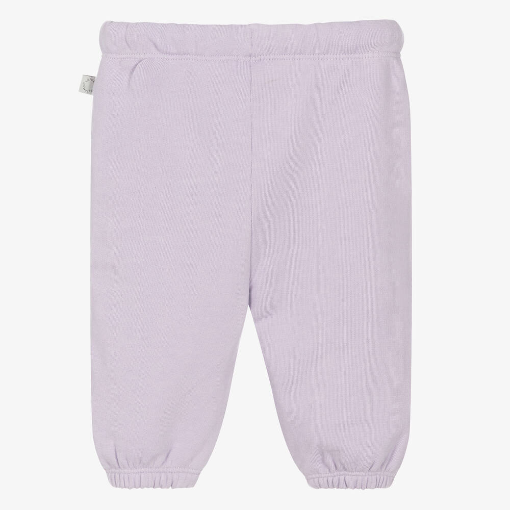 Stella McCartney Kids Girls Lilac Purple Cotton Shell Joggers Childrensalon Outlet