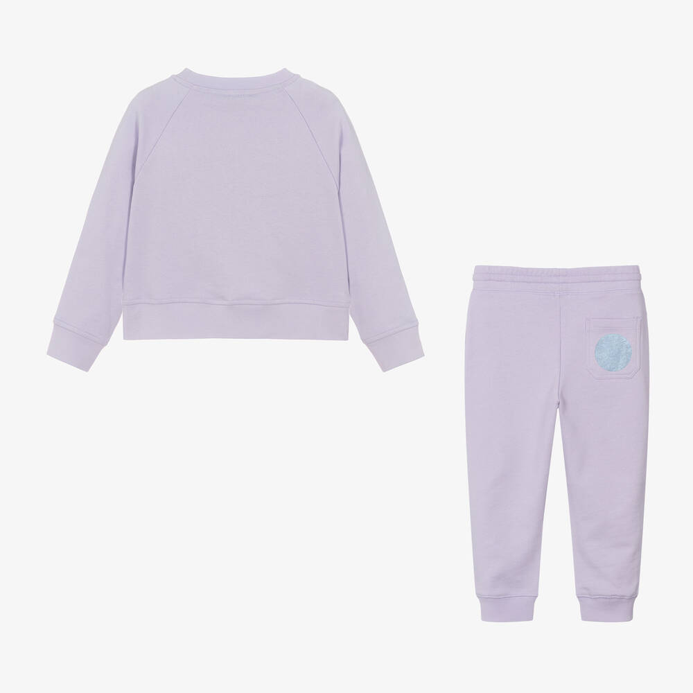 Stella McCartney Kids-Сиреневый спортивный костюм из хлопка | Childrensalon Outlet