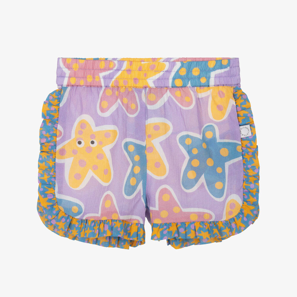 Stella McCartney Kids-Шорты с фиолетовыми морскими звездами для детей | Childrensalon Outlet