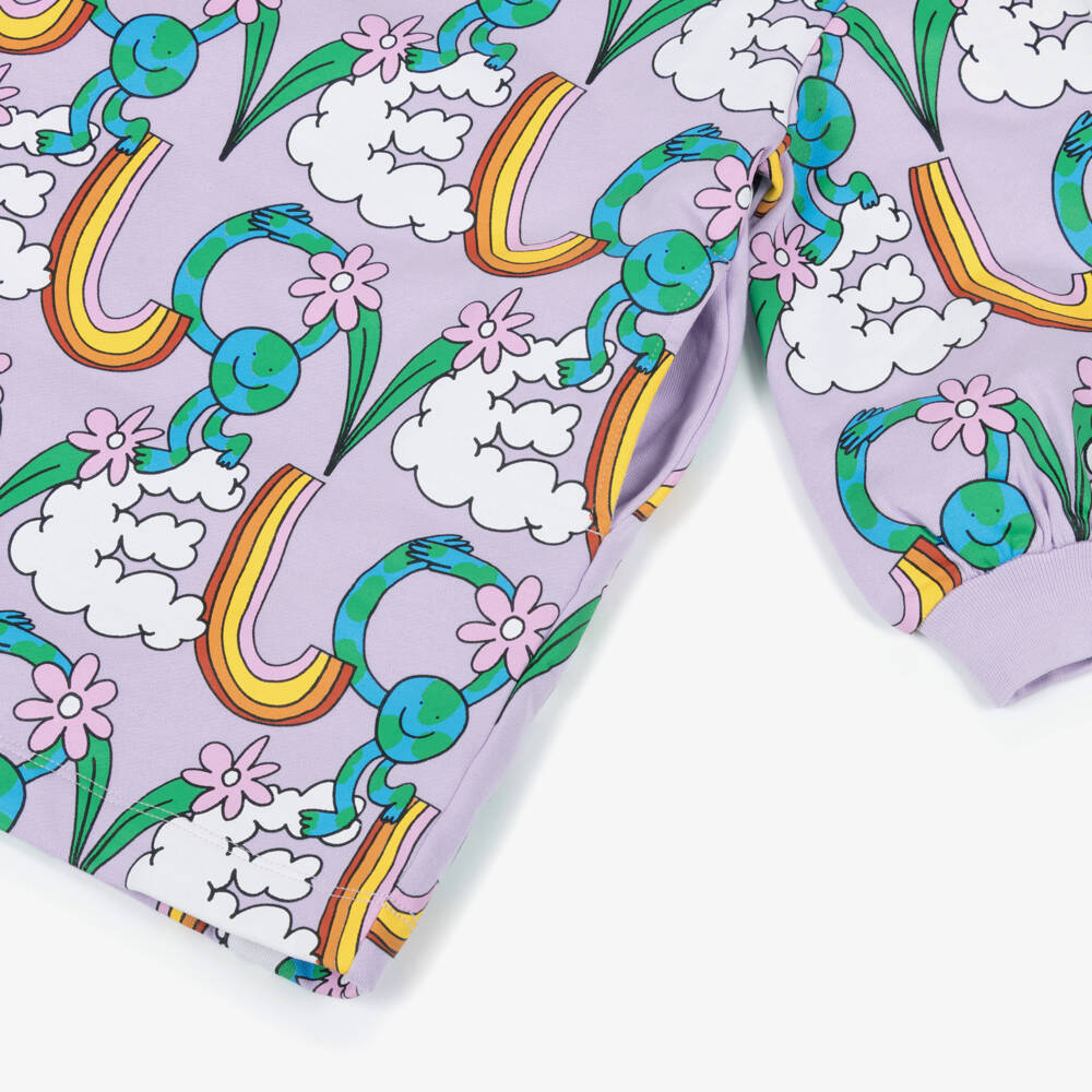 Stella McCartney Kids-Girls Lilac Rainbow Sweatshirt Dress | Childrensalon Outlet