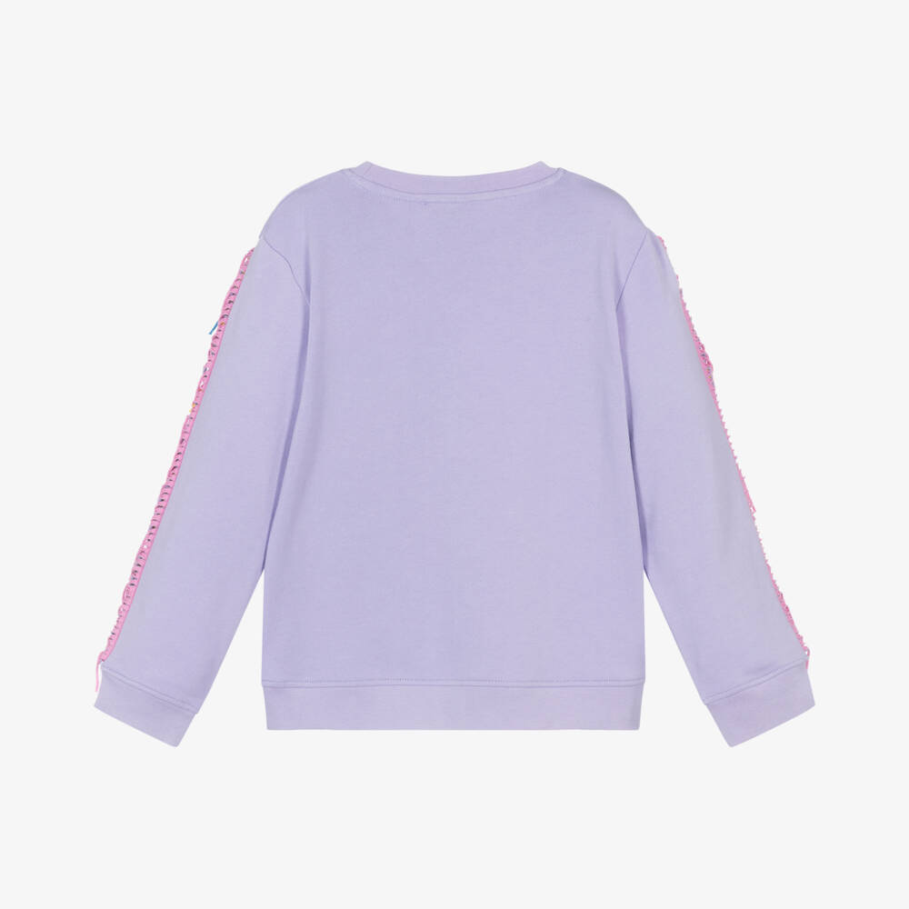 Stella McCartney Kids-Girls Lilac Starry Cotton Pullover | Childrensalon Outlet