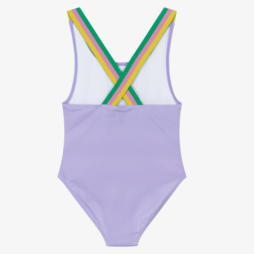 Stella McCartney Kids-Girls Lilac Starry Swimwear (UPF50+) | Childrensalon Outlet