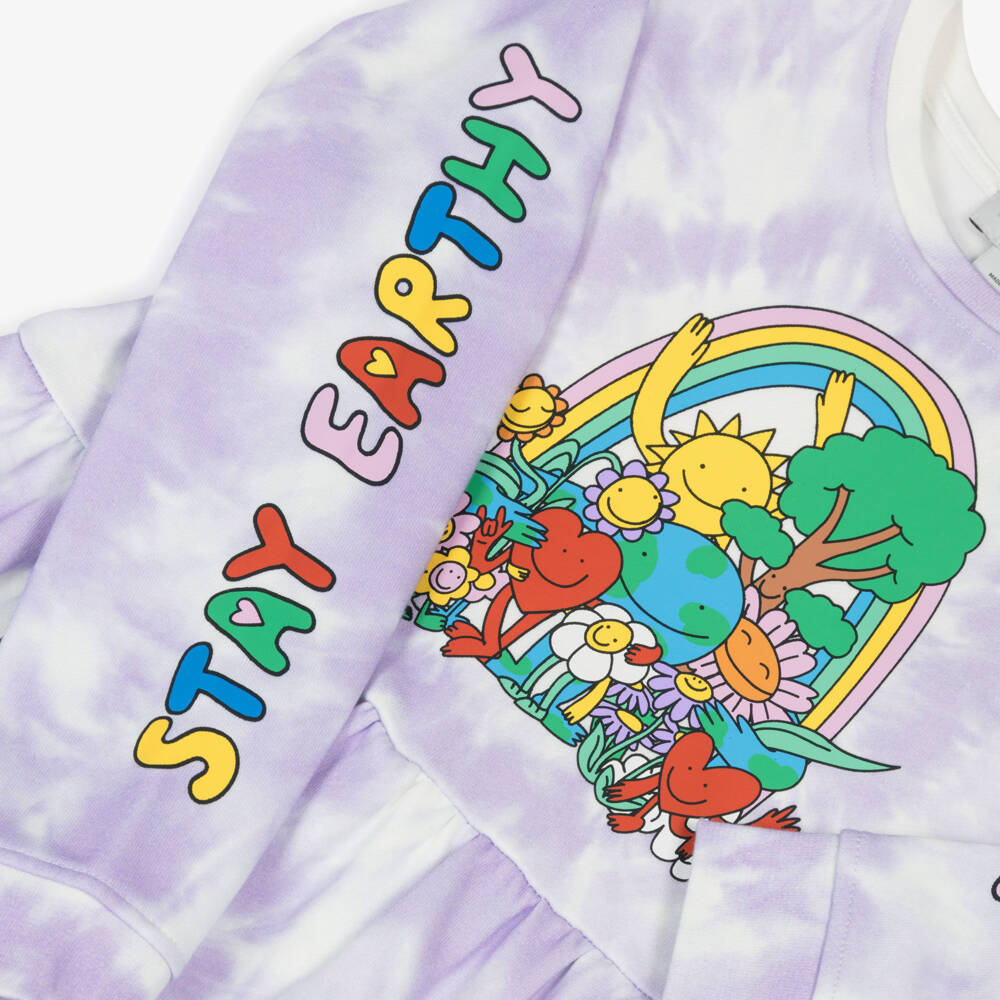 Stella McCartney Kids-Girls Lilac Tie-Dye Knit Dress | Childrensalon Outlet