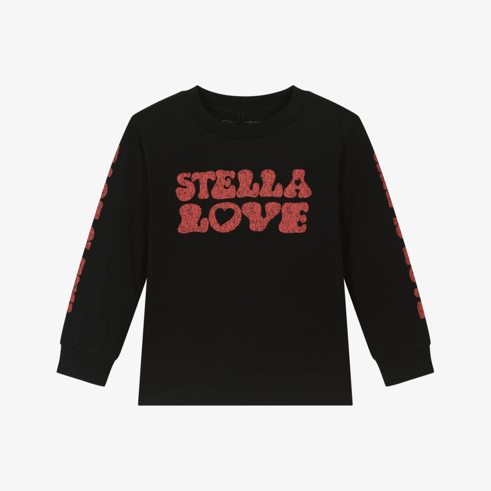 Stella McCartney Kids-Girls Long Sleeve Love Top | Childrensalon Outlet