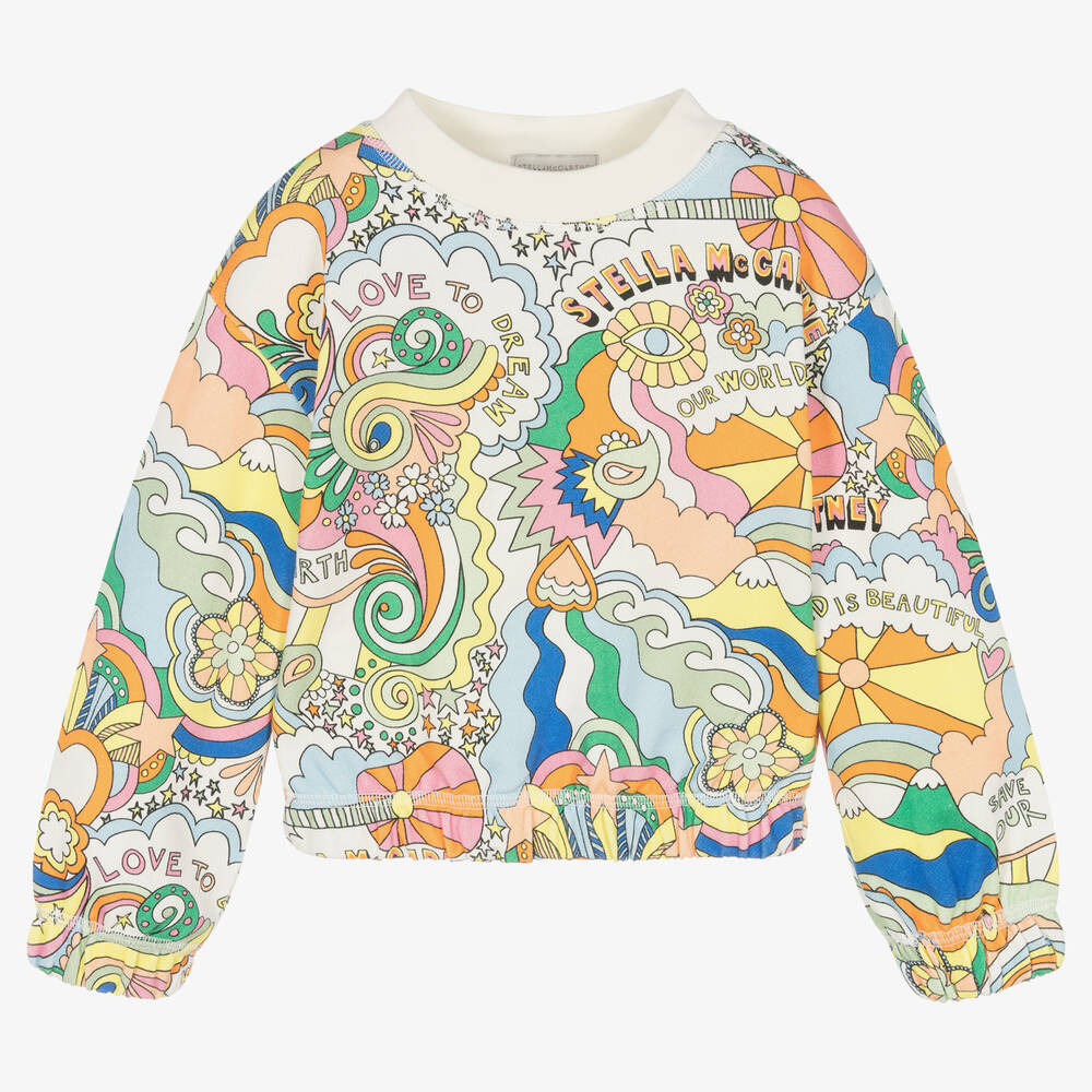 Stella McCartney Kids - Girls Love to Dream Cotton Sweatshirt | Childrensalon