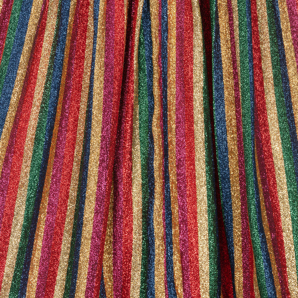 Stella McCartney Kids-Girls Metallic Rainbow Stripe Dress | Childrensalon Outlet