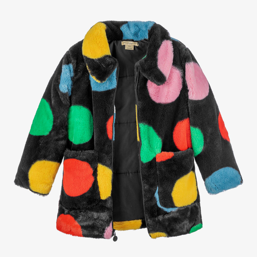 Stella McCartney Kids-Girls Multi-Colour Polka Dot Coat | Childrensalon Outlet