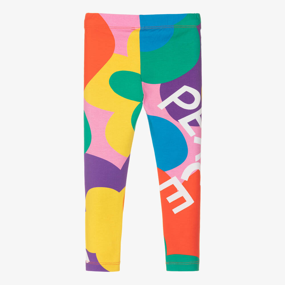 Printed cotton leggings in multicoloured - ERL Kids