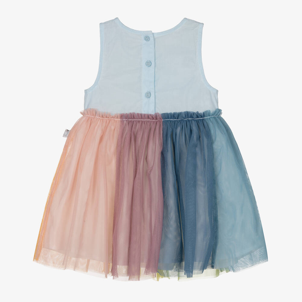 Stella McCartney Kids-Girls Multicolour Rainbow Tulle Dress | Childrensalon Outlet