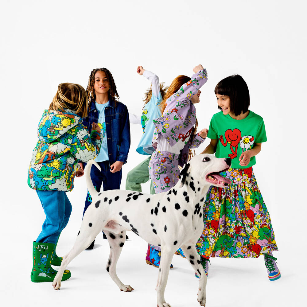 Stella McCartney Kids-Girls Multicoloured Planet Earth & Friends Skirt | Childrensalon Outlet