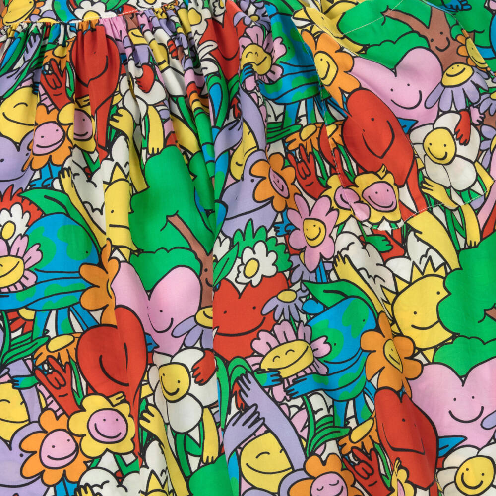 Stella McCartney Kids-Girls Multicoloured Planet Earth & Friends Skirt | Childrensalon Outlet