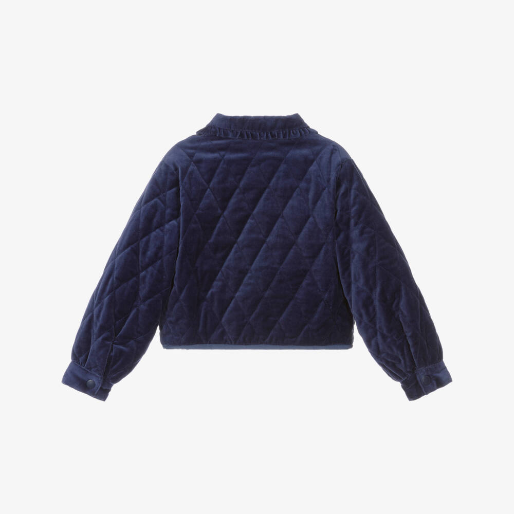 Stella McCartney Kids-Girls Navy Blue Embroidered Swan Jacket | Childrensalon Outlet