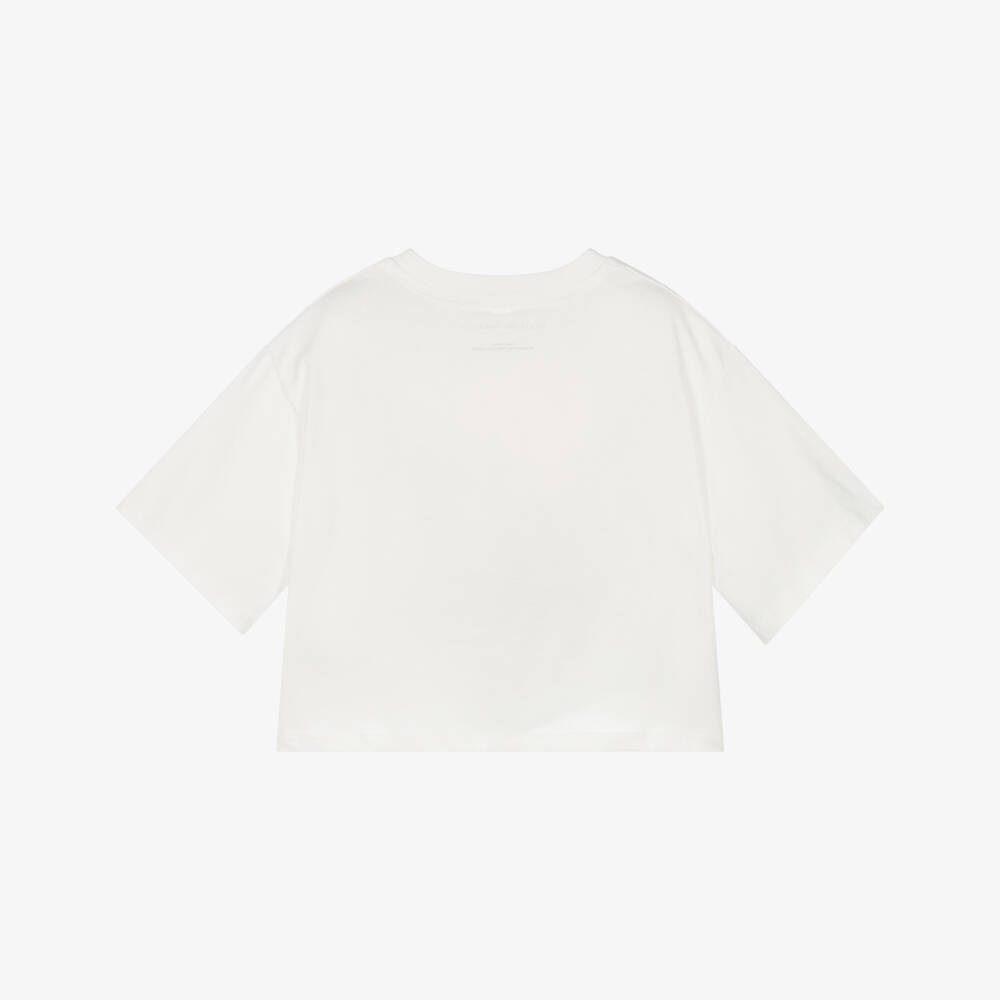 Stella McCartney Kids-Girls Off-White Heart Tee | Childrensalon Outlet