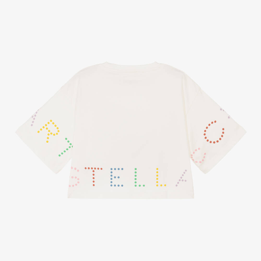Stella McCartney Kids-Girls Off-White Jersey Top | Childrensalon Outlet