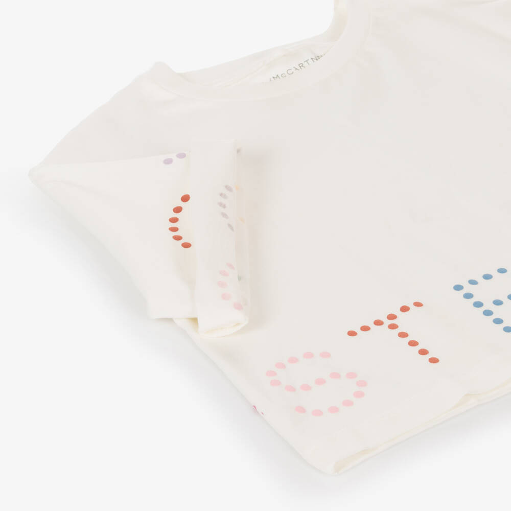 Stella McCartney Kids-Girls Off-White Jersey Top | Childrensalon Outlet