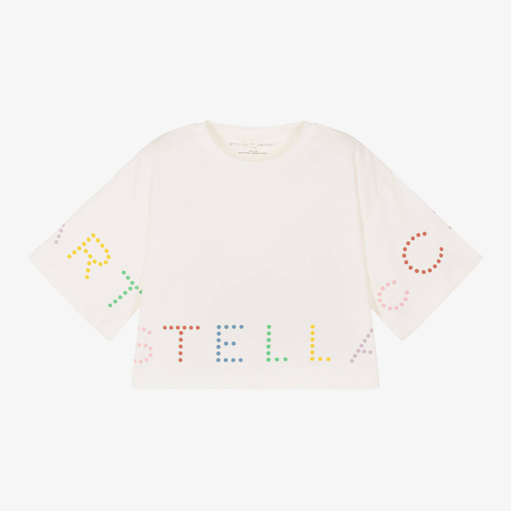 Stella McCartney Kids-Girls Off-White Jersey Top | Childrensalon Outlet