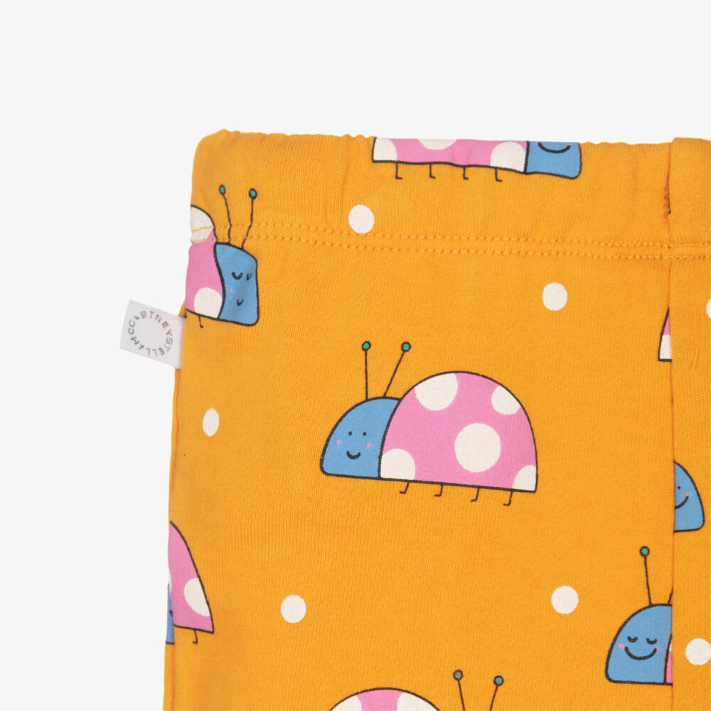 Stella McCartney Kids-Girls Orange Cotton Ladybird Joggers | Childrensalon Outlet