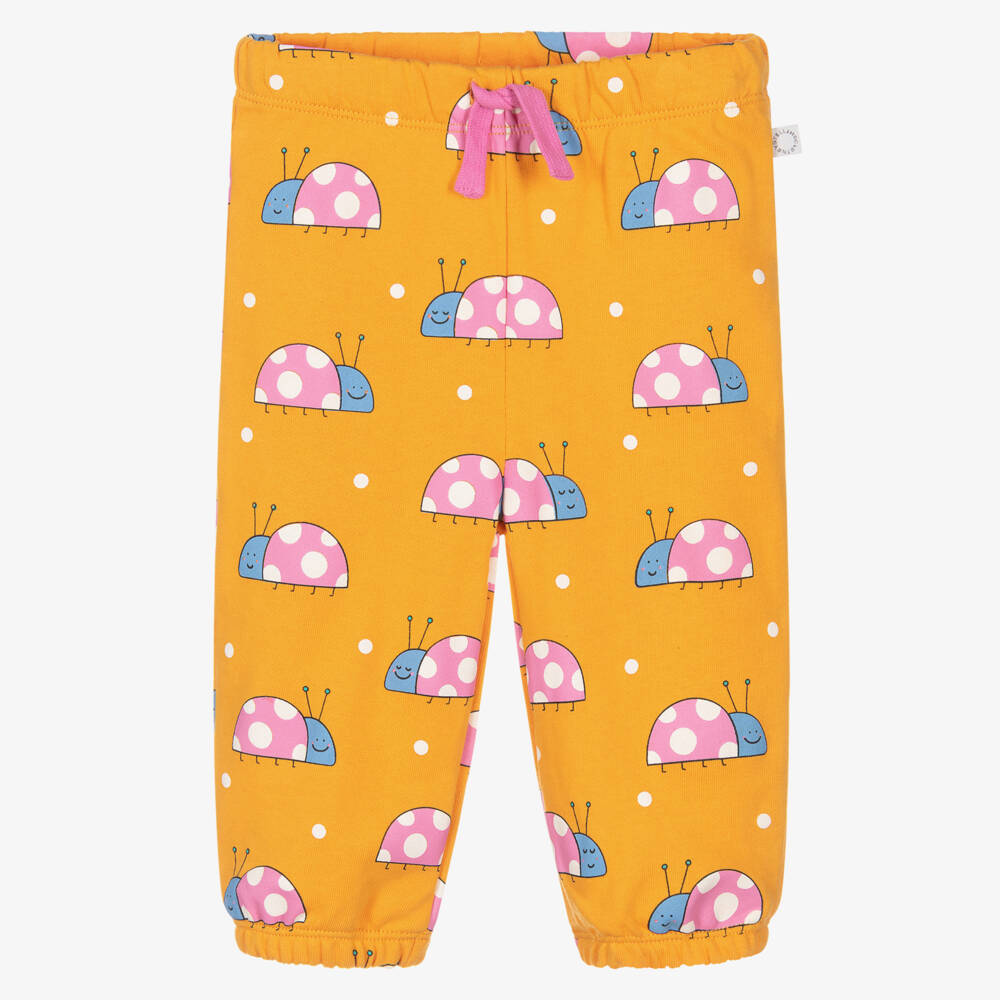 Stella McCartney Kids-Girls Orange Cotton Ladybird Joggers | Childrensalon Outlet