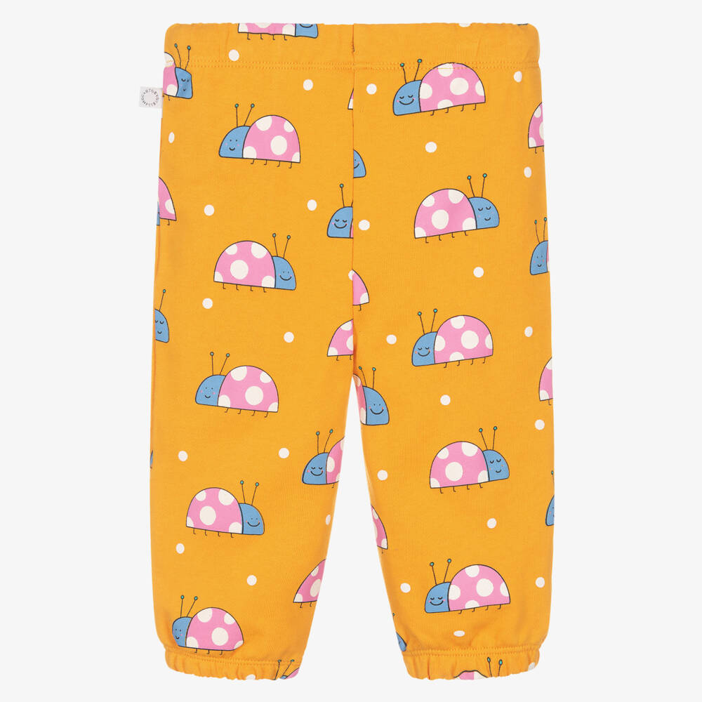Stella McCartney Kids-Girls Orange Cotton Ladybird Joggers | Childrensalon Outlet
