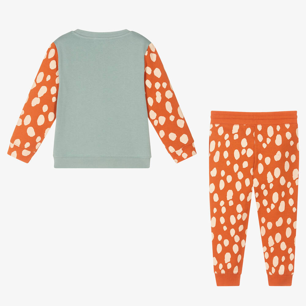 Stella McCartney Kids-Girls Orange Deer Tracksuit | Childrensalon Outlet