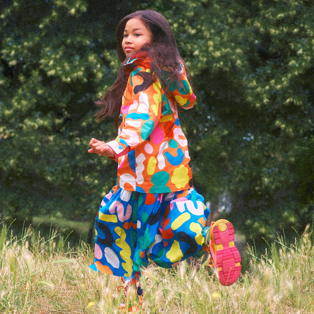 Stella McCartney Kids-Girls Orange Shapes Cagoule | Childrensalon Outlet