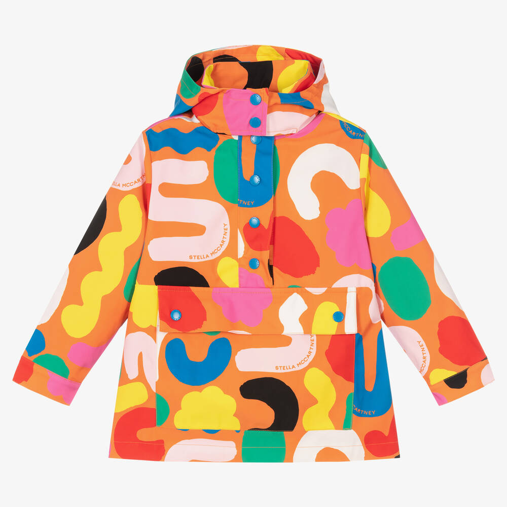 Stella McCartney Kids - Vareuse orange à formes fille | Childrensalon