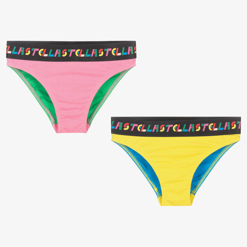 Stella McCartney Kids - Girls Organic Cotton Knickers (2 Pack) | Childrensalon