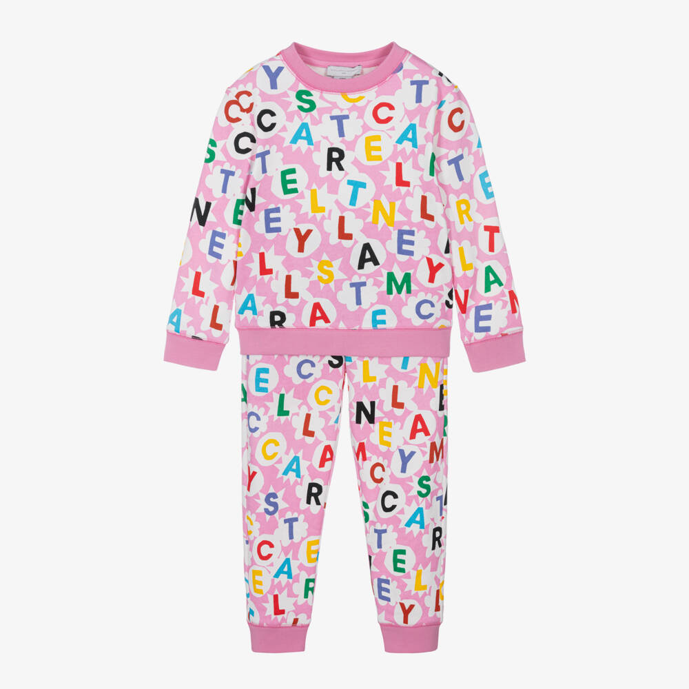 Stella McCartney Kids-Girls Organic Cotton Pink Set | Childrensalon Outlet
