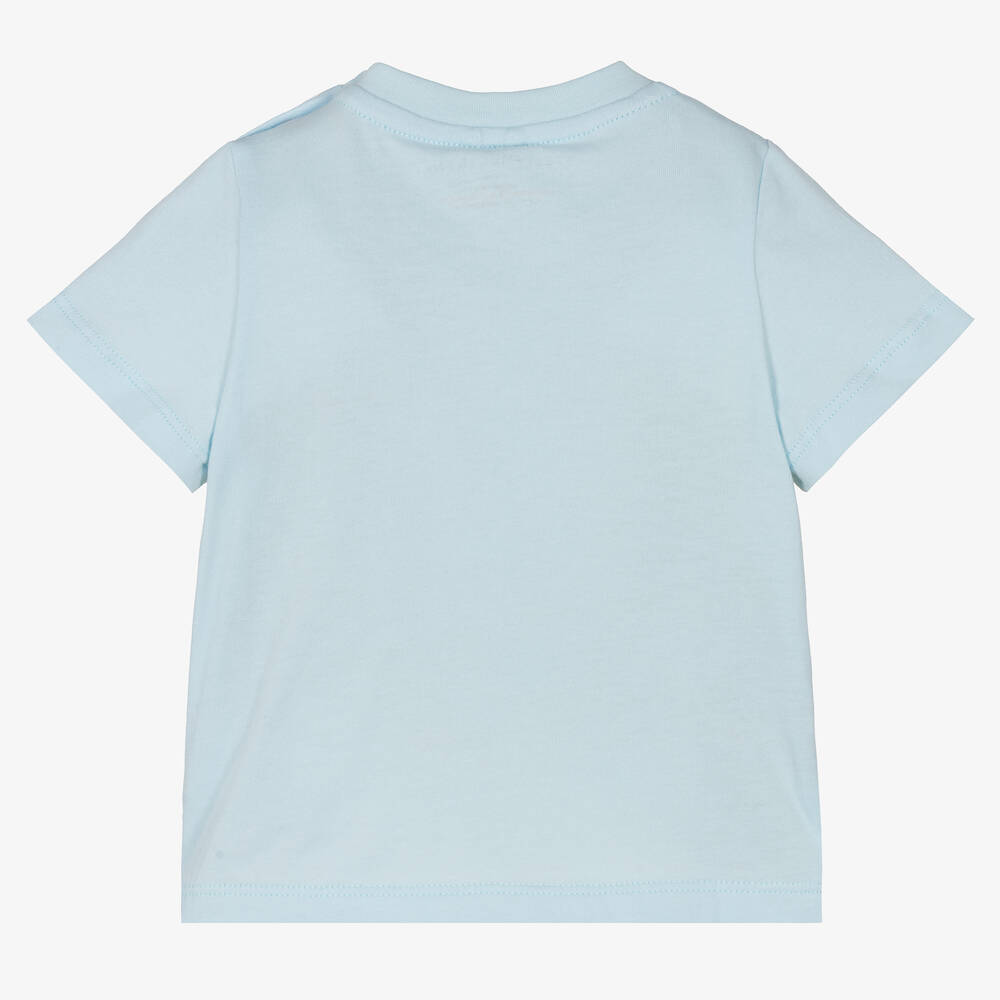 Stella McCartney Kids-تيشيرت أطفال بناتي قطن عضوي لون أزرق فاتح | Childrensalon Outlet