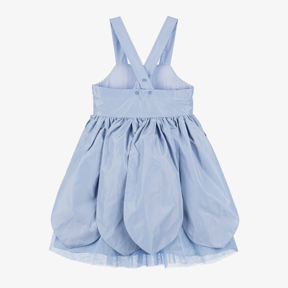 Stella McCartney Kids-Girls Pale Blue Taffeta Pinafore | Childrensalon Outlet