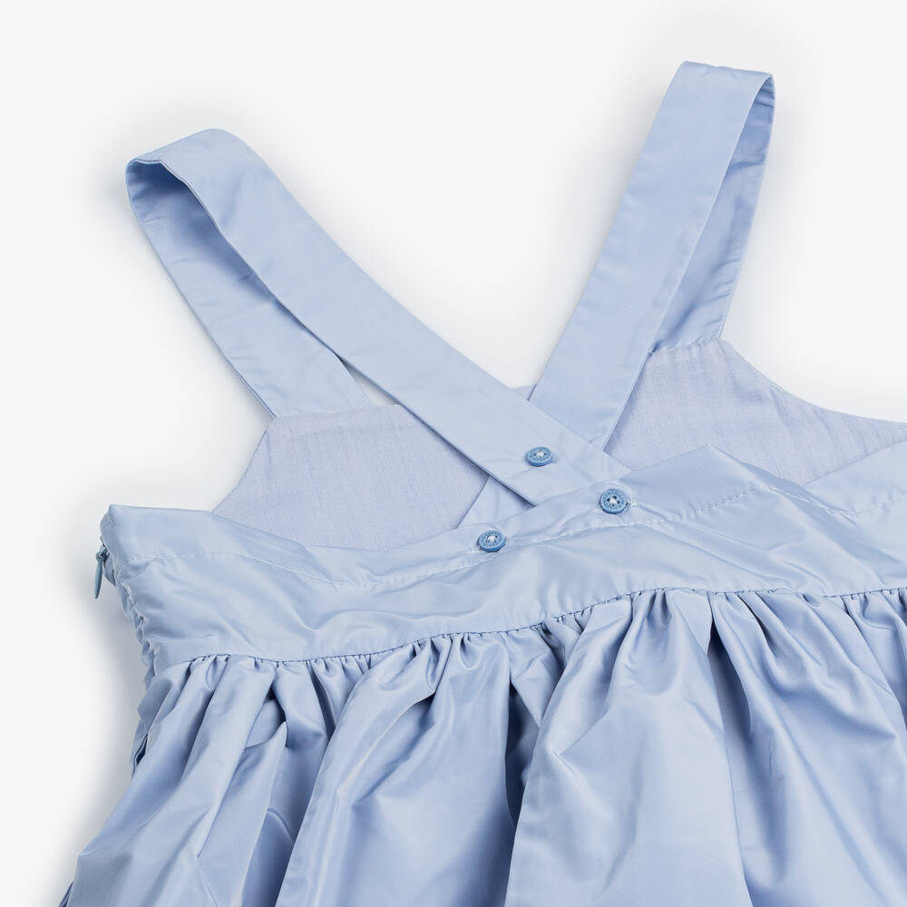 Stella McCartney Kids-Girls Pale Blue Taffeta Pinafore | Childrensalon Outlet