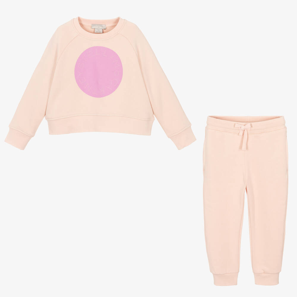 Stella McCartney Pink Tracksuit With Brand Name Print main image 0